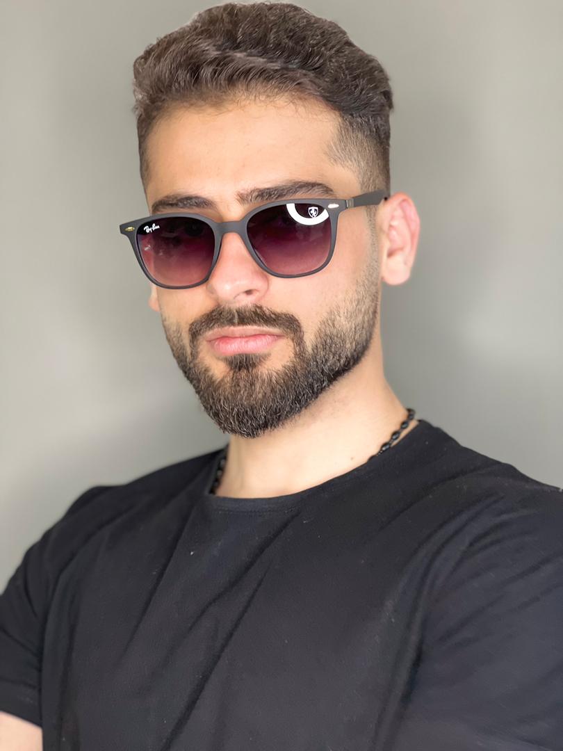 عینک آفتابی مردانه ری بن کائوچویی مشکی