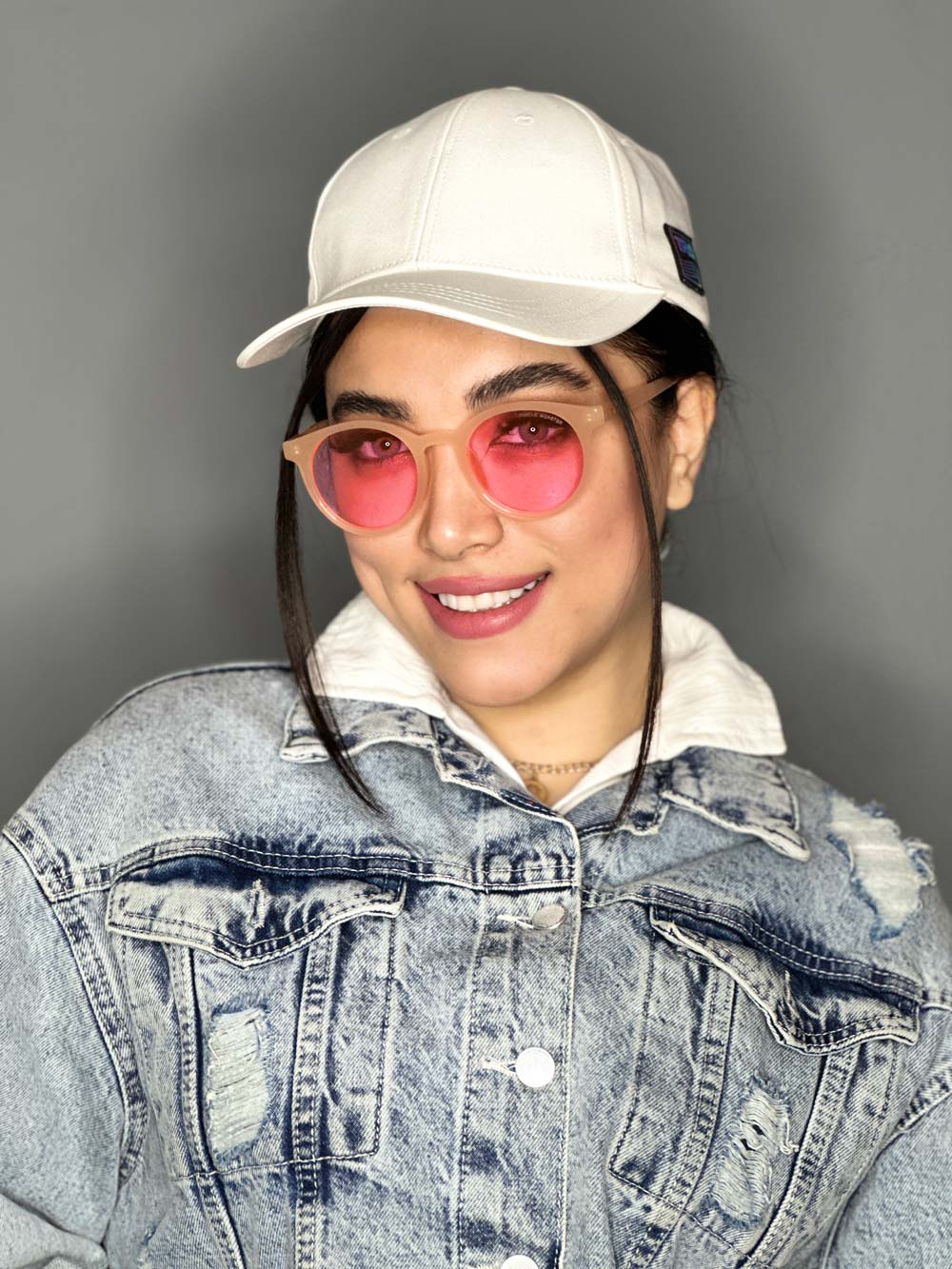 عینک آفتابی زنانه مارک جنتل مانستر صورتی v18 یووی 400